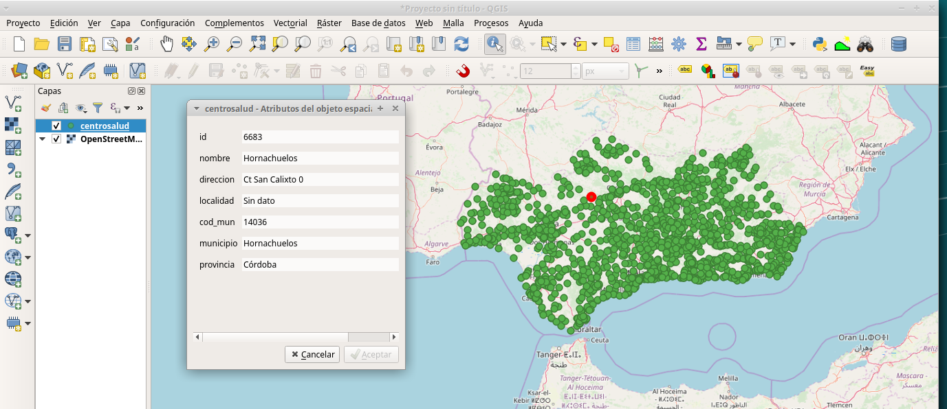 Capa en QGIS
