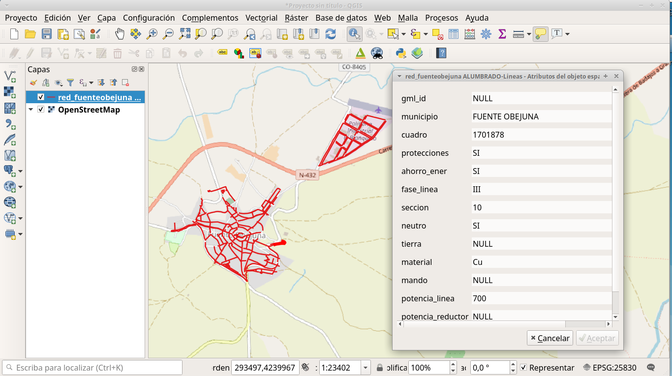 Fichero gml con QGIS